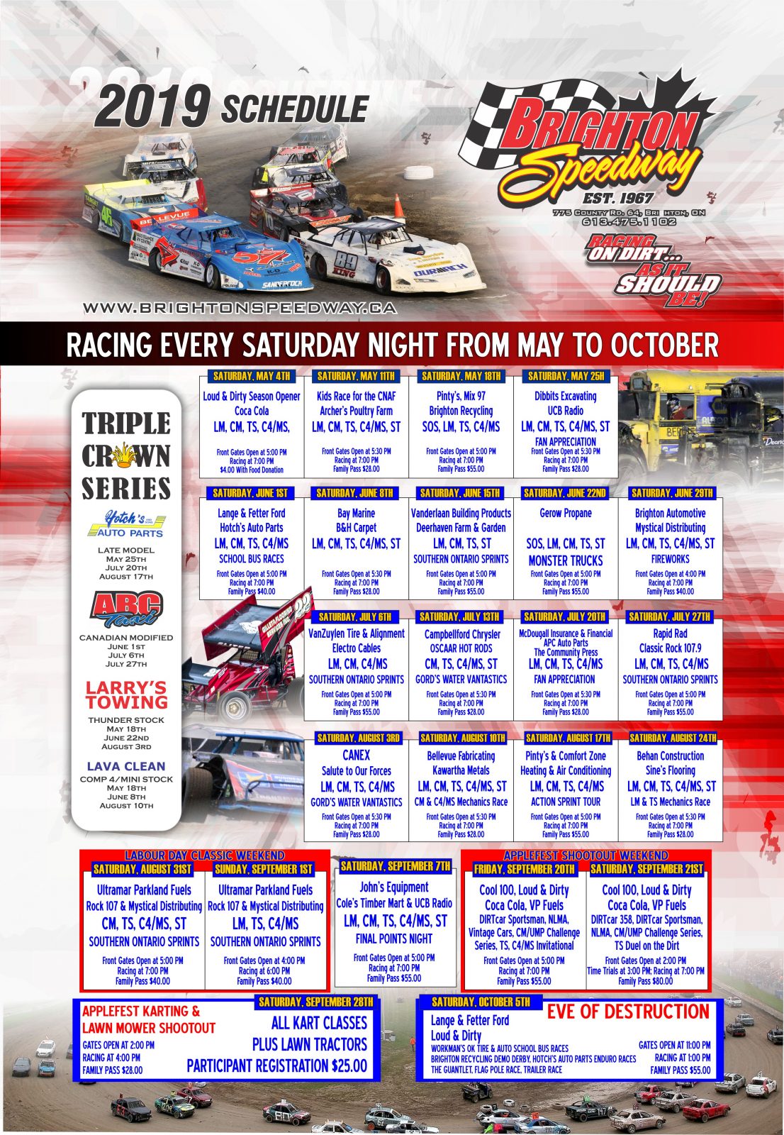Brighton Speedway 2019 schedule released | Quinte News