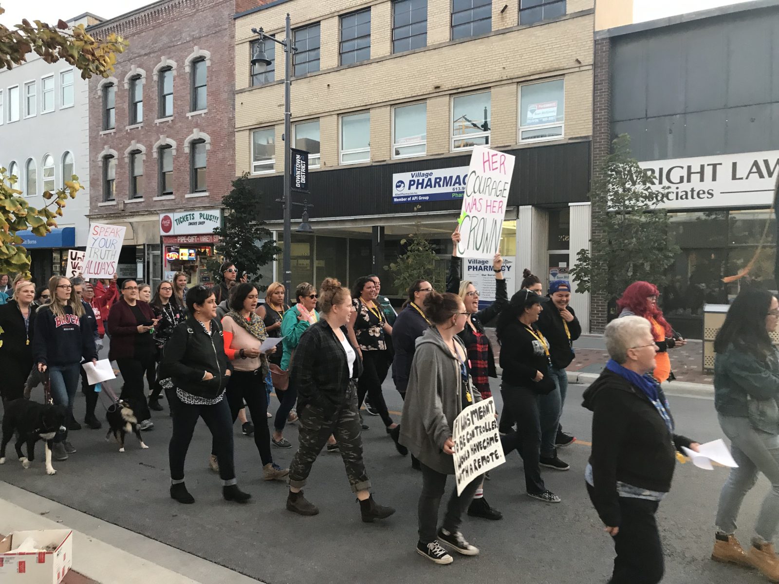 Women rallied to take back the night in Belleville | Quinte News